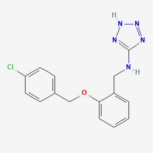 N-{2-[(4-chlorobenzyl)oxy]benzyl}-1H-tetrazol-5-amine