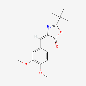 molecular formula C16H19NO4 B14949466 (4E)-2-tert-Butyl-4-(3,4-dimethoxybenzylidene)-1,3-oxazol-5(4H)-one 