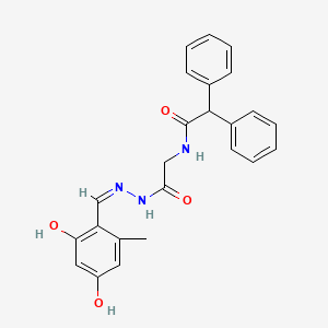 N-(2-{2-[(Z)-1-(2,4-Dihydroxy-6-methylphenyl)methylidene]hydrazino}-2-oxoethyl)-2,2-diphenylacetamide