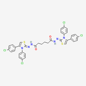 N'~1~,N'~6~-bis[(2Z)-3,4-bis(4-chlorophenyl)-1,3-thiazol-2(3H)-ylidene]hexanedihydrazide