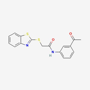 N-(3-acetylphenyl)-2-(1,3-benzothiazol-2-ylsulfanyl)acetamide