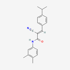 (2E)-2-cyano-N-(3,4-dimethylphenyl)-3-[4-(propan-2-yl)phenyl]prop-2-enamide