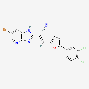 (2E)-2-(6-bromo-1H-imidazo[4,5-b]pyridin-2-yl)-3-[5-(3,4-dichlorophenyl)furan-2-yl]prop-2-enenitrile