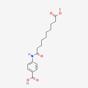 molecular formula C18H25NO5 B14949539 4-[(10-Methoxy-10-oxodecanoyl)amino]benzoic acid 