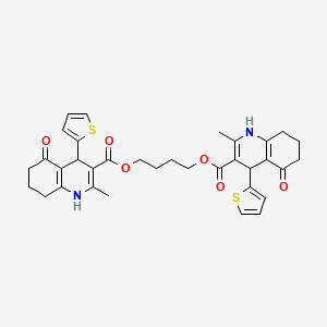 Butane-1,4-diyl bis[2-methyl-5-oxo-4-(thiophen-2-yl)-1,4,5,6,7,8-hexahydroquinoline-3-carboxylate]