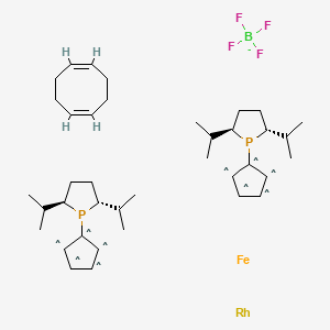 molecular formula C38H60BF4FeP2Rh- B1494960 1,1'-Bis((2R,5R)-2,5-di-i-propylphospholano)ferrocene(cyclooctadiene)rhodium(I) tetrafluoroborate 