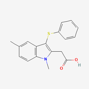 molecular formula C18H17NO2S B14949601 (1,5-Dimethyl-3-phenylsulfanyl-1H-indol-2-yl)-acetic acid 