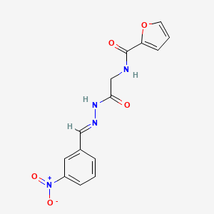 N-({N'-[(E)-(3-Nitrophenyl)methylidene]hydrazinecarbonyl}methyl)furan-2-carboxamide