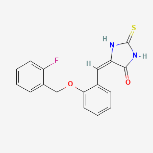 molecular formula C17H13FN2O2S B14949611 (5E)-5-{2-[(2-fluorobenzyl)oxy]benzylidene}-2-thioxoimidazolidin-4-one 