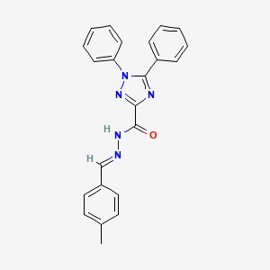 molecular formula C23H19N5O B14949632 N'-[(E)-(4-methylphenyl)methylidene]-1,5-diphenyl-1H-1,2,4-triazole-3-carbohydrazide 