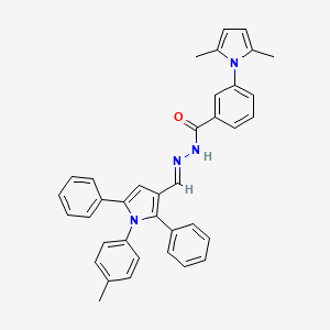 3-(2,5-dimethyl-1H-pyrrol-1-yl)-N'-{(E)-[1-(4-methylphenyl)-2,5-diphenyl-1H-pyrrol-3-yl]methylidene}benzohydrazide