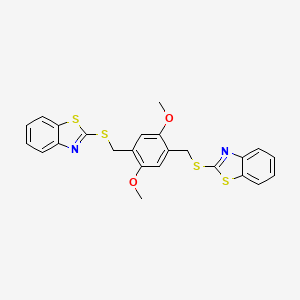 2,5-Bis[(1,3-benzothiazol-2-ylsulfanyl)methyl]-4-methoxyphenyl methyl ether