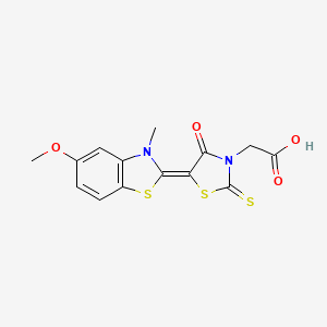 [(5Z)-5-(5-methoxy-3-methyl-1,3-benzothiazol-2(3H)-ylidene)-4-oxo-2-thioxo-1,3-thiazolidin-3-yl]acetic acid