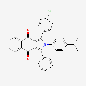 molecular formula C33H24ClNO2 B14949720 1-(4-chlorophenyl)-3-phenyl-2-[4-(propan-2-yl)phenyl]-2H-benzo[f]isoindole-4,9-dione 