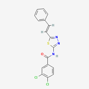 3,4-dichloro-N-{5-[(E)-2-phenylethenyl]-1,3,4-thiadiazol-2-yl}benzamide