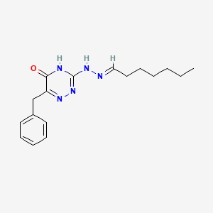 6-benzyl-3-[(2E)-2-heptylidenehydrazinyl]-1,2,4-triazin-5(2H)-one