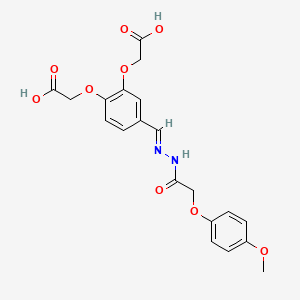 2,2'-[{4-[(E)-{2-[(4-methoxyphenoxy)acetyl]hydrazinylidene}methyl]benzene-1,2-diyl}bis(oxy)]diacetic acid