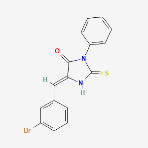 molecular formula C16H11BrN2OS B14949747 (5Z)-5-[(3-bromophenyl)methylidene]-3-phenyl-2-sulfanylideneimidazolidin-4-one 