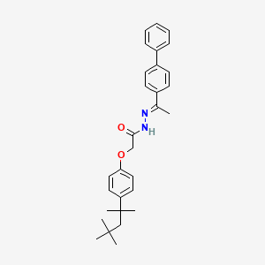 N'-[(1E)-1-(biphenyl-4-yl)ethylidene]-2-[4-(2,4,4-trimethylpentan-2-yl)phenoxy]acetohydrazide