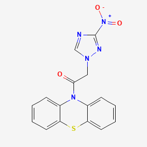 molecular formula C16H11N5O3S B14949788 2-(3-nitro-1H-1,2,4-triazol-1-yl)-1-(10H-phenothiazin-10-yl)ethanone 