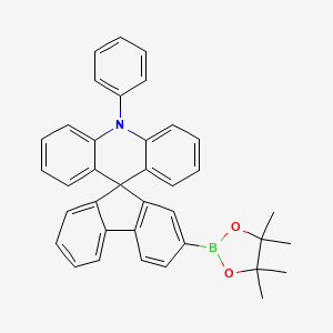 molecular formula C37H32BNO2 B1494979 10-phenyl-2'-(4,4,5,5-tetramethyl-1,3,2-dioxaborolan-2-yl)-10H-spiro[acridine-9,9'-fluorene] 