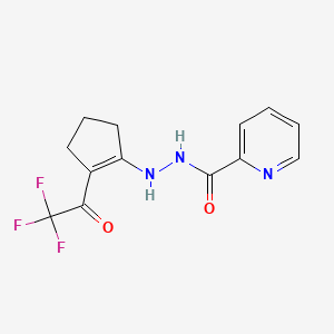 N'-[2-(trifluoroacetyl)cyclopent-1-en-1-yl]pyridine-2-carbohydrazide