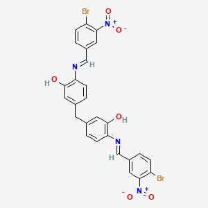 3,3'-methanediylbis(6-{[(E)-(4-bromo-3-nitrophenyl)methylidene]amino}phenol)