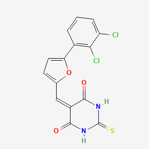 molecular formula C15H8Cl2N2O3S B14949807 5-{[5-(2,3-dichlorophenyl)furan-2-yl]methylidene}-2-thioxodihydropyrimidine-4,6(1H,5H)-dione 