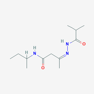 (3Z)-N-(butan-2-yl)-3-[2-(2-methylpropanoyl)hydrazinylidene]butanamide