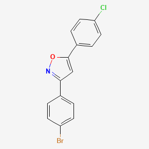 molecular formula C15H9BrClNO B1494985 3-(4-Bromophenyl)-5-(4-chlorophenyl)isoxazole 