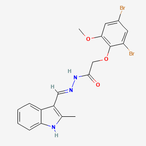 molecular formula C19H17Br2N3O3 B14949857 2-(2,4-dibromo-6-methoxyphenoxy)-N'-[(E)-(2-methyl-1H-indol-3-yl)methylidene]acetohydrazide 