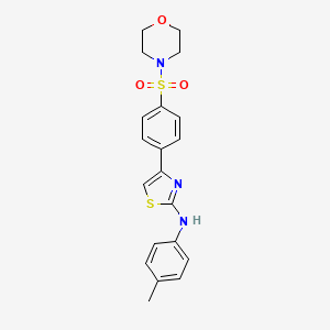 N-(4-methylphenyl)-4-[4-(morpholin-4-ylsulfonyl)phenyl]-1,3-thiazol-2-amine