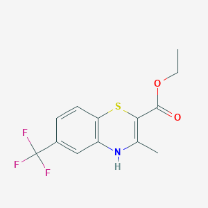 molecular formula C13H12F3NO2S B14949928 Ethyl 3-methyl-6-(trifluoromethyl)-4H-1,4-benzothiazine-2-carboxylate 