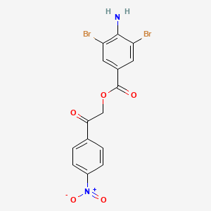 molecular formula C15H10Br2N2O5 B14949937 2-(4-Nitrophenyl)-2-oxoethyl 4-amino-3,5-dibromobenzoate 