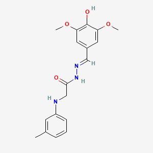 N'-[(E)-(4-Hydroxy-3,5-dimethoxyphenyl)methylene]-2-[(3-methylphenyl)amino]acetohydrazide