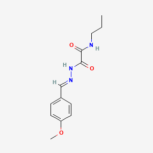 2-[(4-Methoxybenzylidene)hydrazino]-2-oxo-n-propylacetamide