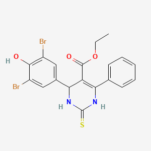 Ethyl 4-(3,5-dibromo-4-hydroxyphenyl)-6-phenyl-2-thioxo-1,2,3,4-tetrahydropyrimidine-5-carboxylate