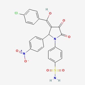 4-{3-[(4-chlorophenyl)carbonyl]-4-hydroxy-2-(4-nitrophenyl)-5-oxo-2,5-dihydro-1H-pyrrol-1-yl}benzenesulfonamide