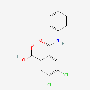 molecular formula C14H9Cl2NO3 B14950138 4,5-Dichloro-2-(phenylcarbamoyl)benzoic acid 