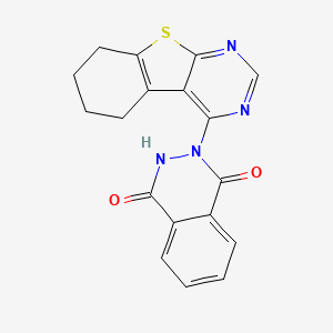 2-(5,6,7,8-Tetrahydro[1]benzothieno[2,3-d]pyrimidin-4-yl)-2,3-dihydrophthalazine-1,4-dione