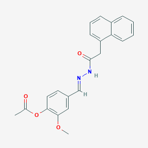 molecular formula C22H20N2O4 B14950170 2-methoxy-4-{(E)-[2-(naphthalen-1-ylacetyl)hydrazinylidene]methyl}phenyl acetate 