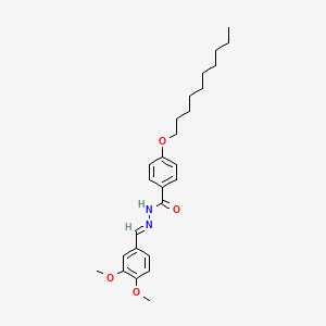 4-(decyloxy)-N'-[(E)-(3,4-dimethoxyphenyl)methylidene]benzohydrazide