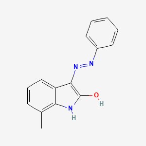 7-Methyl-3-(2-phenylhydrazinyl)indol-2-one