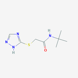 molecular formula C8H14N4OS B14950227 N-tert-Butyl-2-(1H-[1,2,4]triazol-3-ylsulfanyl)-acetamide 