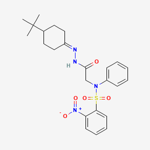 N-{[N'-(4-Tert-butylcyclohexylidene)hydrazinecarbonyl]methyl}-2-nitro-N-phenylbenzene-1-sulfonamide