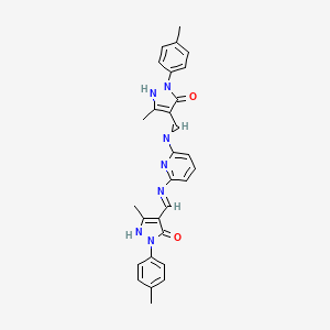 4,4'-[pyridine-2,6-diylbis(iminomethylylidene)]bis[5-methyl-2-(4-methylphenyl)-2,4-dihydro-3H-pyrazol-3-one]