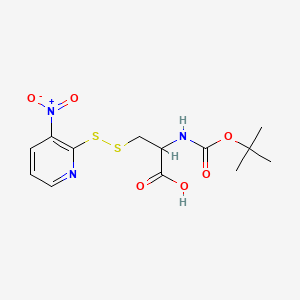 molecular formula C13H17N3O6S2 B14950259 N-(tert-butoxycarbonyl)-3-[(3-nitropyridin-2-yl)disulfanyl]alanine 