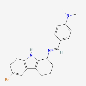 6-bromo-N-{(Z)-[4-(dimethylamino)phenyl]methylidene}-2,3,4,9-tetrahydro-1H-carbazol-1-amine