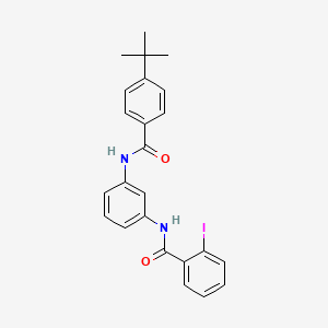 molecular formula C24H23IN2O2 B14950286 N-(3-{[(4-tert-butylphenyl)carbonyl]amino}phenyl)-2-iodobenzamide 