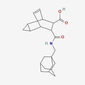 7-[(Adamantan-1-ylmethyl)carbamoyl]tricyclo[3.2.2.0~2,4~]non-8-ene-6-carboxylic acid